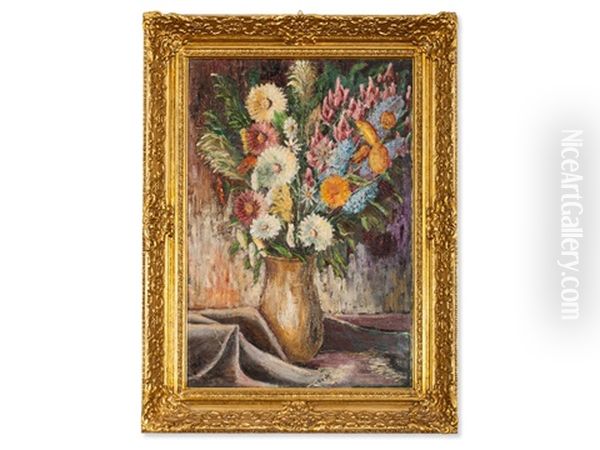 Flower Still Life Oil Painting by Paul Bach