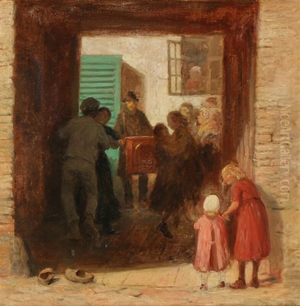 Musik In Gaarden Oil Painting by Otto Bache