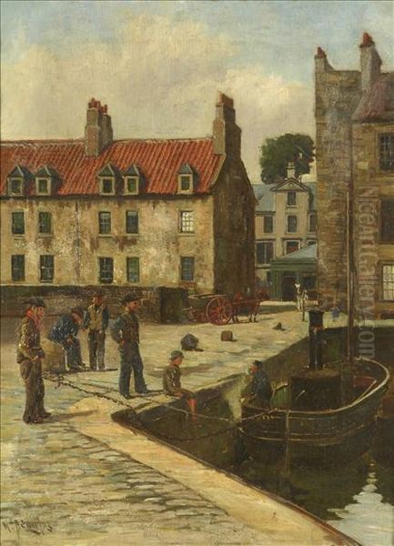 The Canal Basin Oil Painting by William Adam