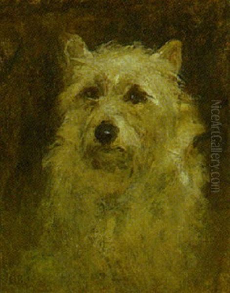 Hundeportraet Oil Painting by Otto Bache