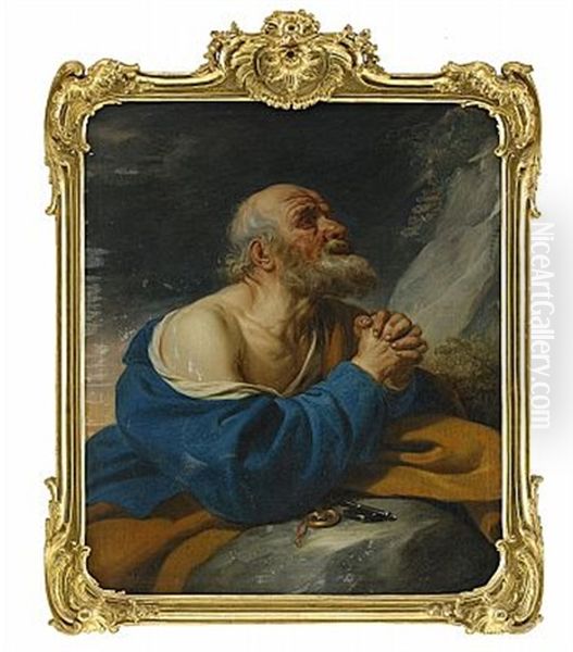 Aposteln Sankt Petrus I Bon Oil Painting by Jean-Jacques Bachelier