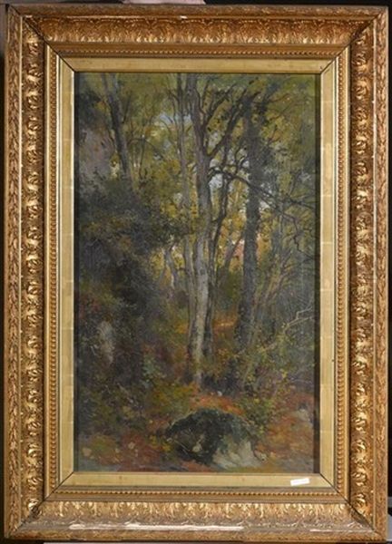 Waldlandschaft Oil Painting by Auguste Bachelin