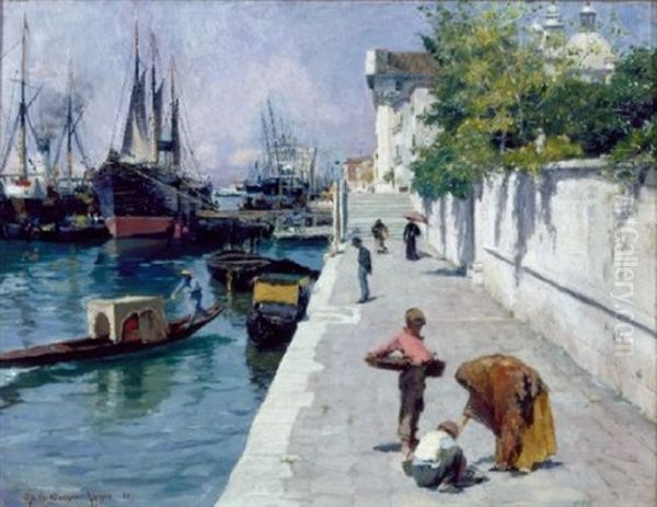 Zatteri - Venice Oil Painting by Otto Henry Bacher