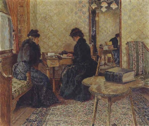 The Waiting Room Oil Painting by Otto Henry Bacher