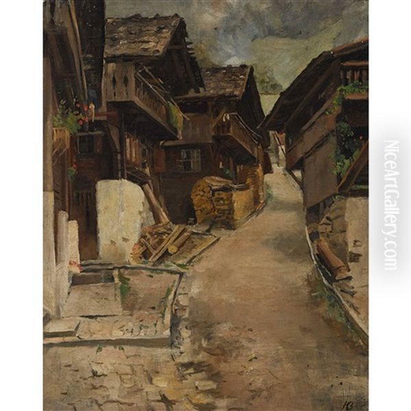 Strasse In Brienz by Hans Bachmann