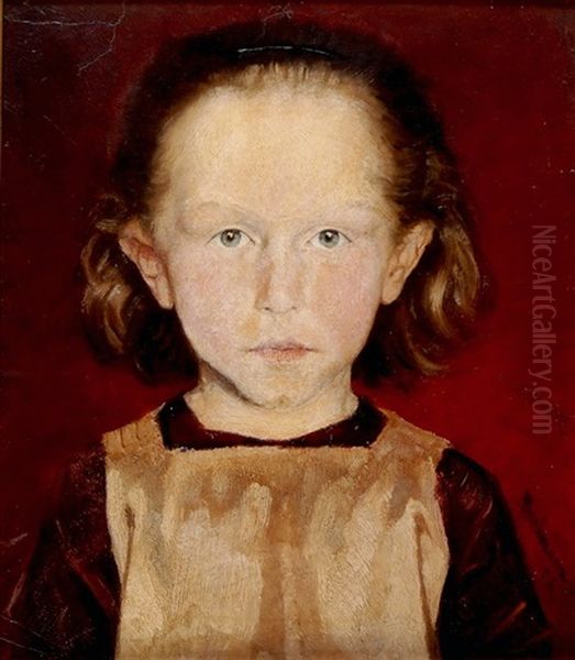 Madchenportrait Oil Painting by Hans Bachmann