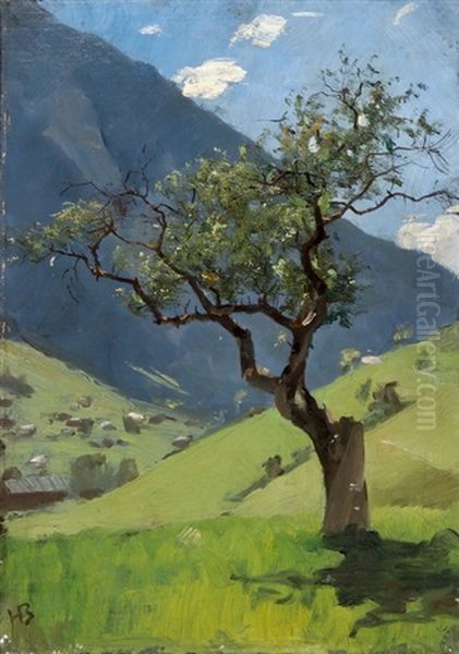 Sommerlandschaft Oil Painting by Hans Bachmann