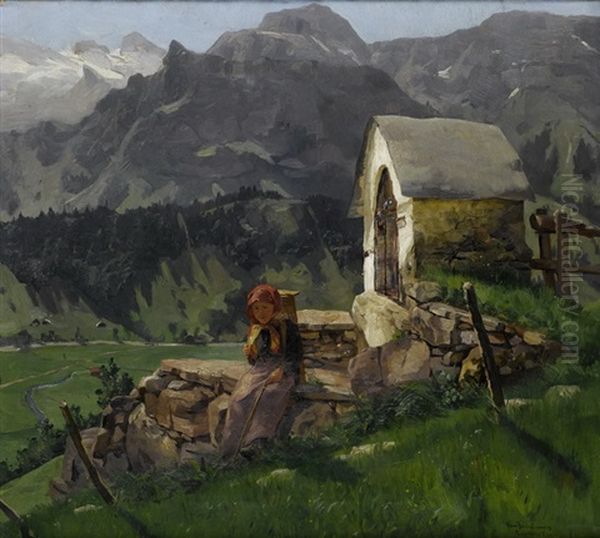 Marienkapelle Im Zelgli, Engelberg Oil Painting by Hans Bachmann