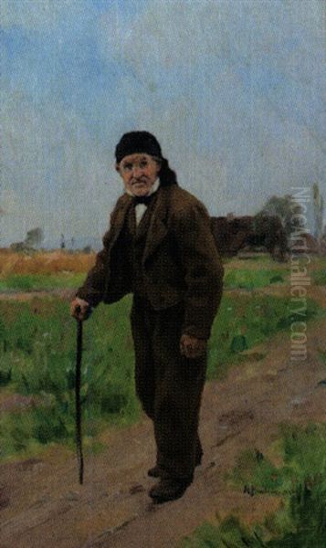 Der Joggeli Nach Gotthelf Oil Painting by Hans Bachmann