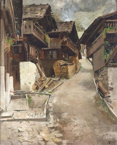 Brienz Oil Painting by Hans Bachmann