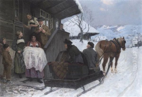 Auf Dem Weg Zur Taufe by Hans Bachmann