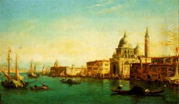 A Venetian Scene Oil Painting by Hans Bachmann