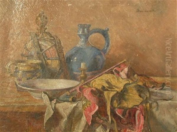 Still Life Oil Painting by Karoly (Karl) Bachmann