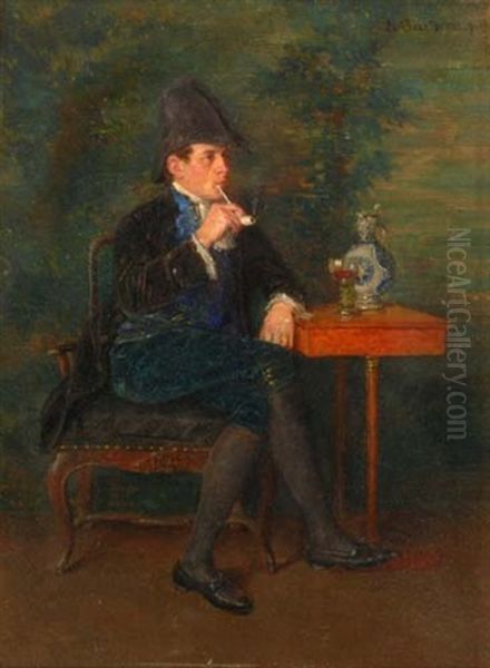 Der Raucher Oil Painting by Emmanuel Bachrach-Baree