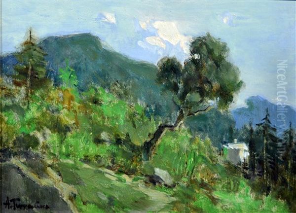 Paesaggio Oil Painting by Terracina Arturo Bacio