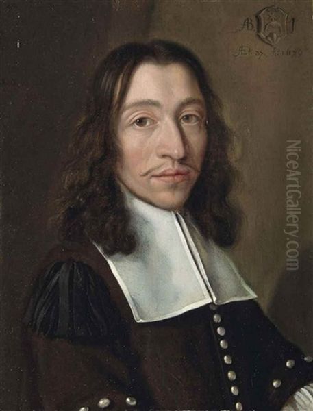 Portrait De Pierre Piccard, A L'age De 27 Ans Oil Painting by Adriaen Backer