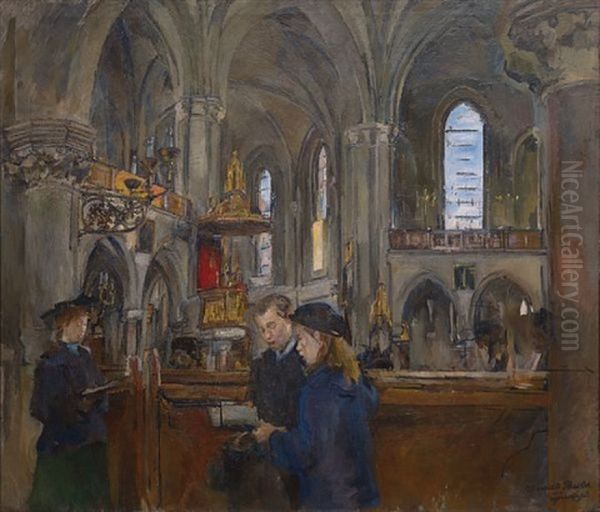 Fra Trefoldighetskirken Oil Painting by Harriet Backer