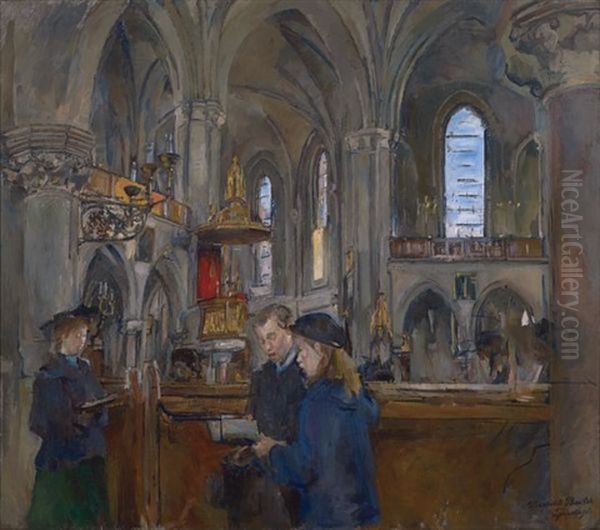 Fra Trefoldighetskirken Oil Painting by Harriet Backer