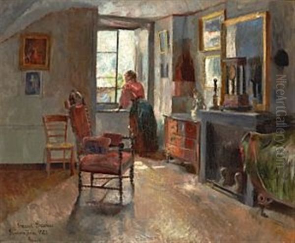 Pinseaften Oil Painting by Harriet Backer