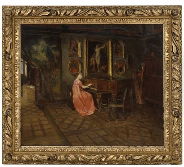 Andante Ii Oil Painting by Harriet Backer