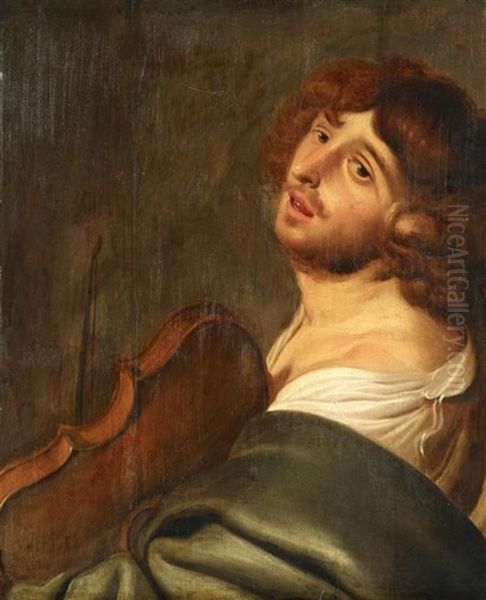 Musikant Mit Einer Viola Oil Painting by Jacob Adriaensz de Backer