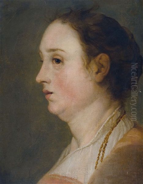 Portrait De Femme Oil Painting by Jacob Adriaensz de Backer