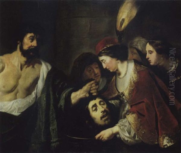 Salome Erhalt Das Haupt Johannes Des Taufers Oil Painting by Jacob Adriaensz de Backer