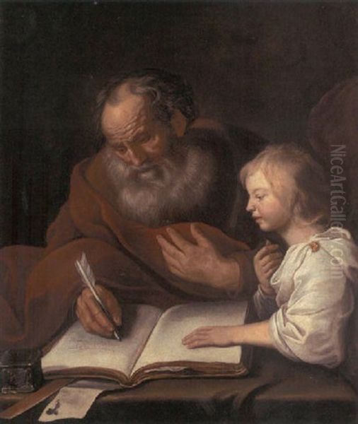 Saint Matthew And The Angel Oil Painting by Jacob Adriaensz de Backer