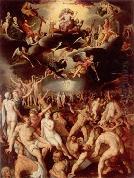 The Last Judgement Oil Painting by Jacob Adriaensz de Backer