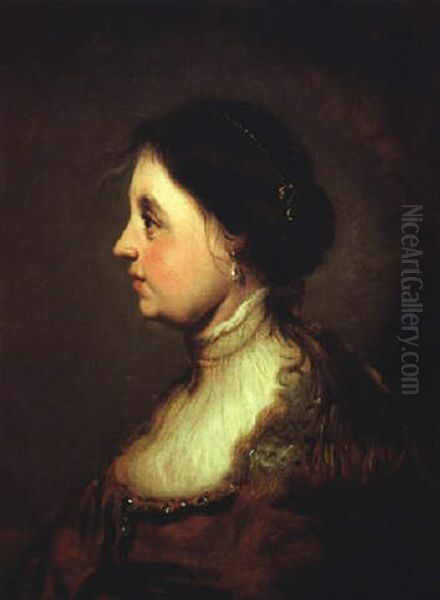 Bildnis Einer Jungen Frau Oil Painting by Jacob Adriaensz de Backer