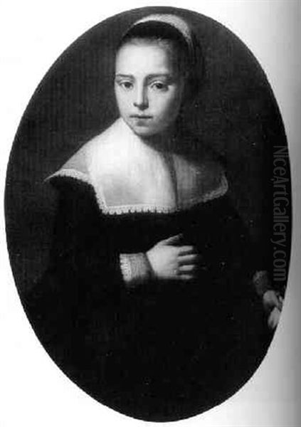 Portrait Of A Girl Oil Painting by Jacob Adriaensz de Backer