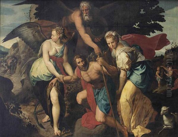 Allegory Of The Burden Of Old Age by Jacob De Backer