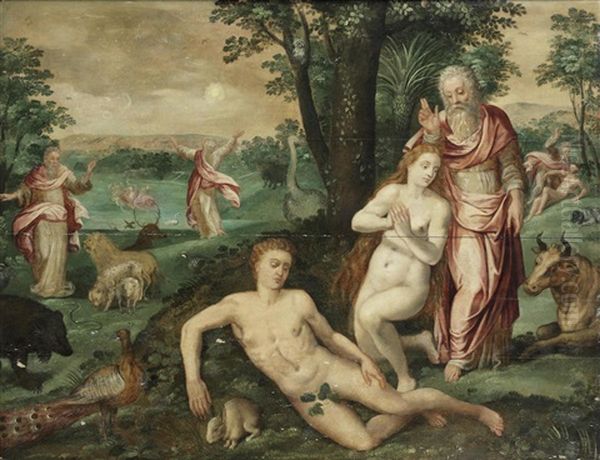 The Garden Of Eden Oil Painting by Jacob De Backer