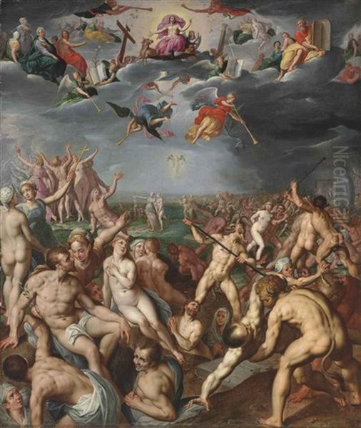 The Last Judgment Oil Painting by Jacob De Backer