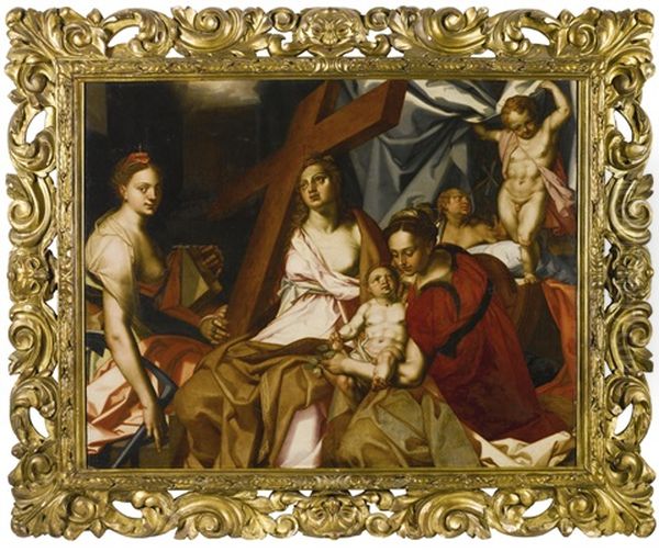 Faith, Hope And Charity Oil Painting by Jacob De Backer