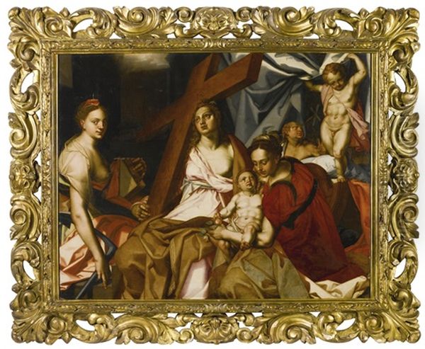 Faith, Hope And Charity Oil Painting by Jacob De Backer