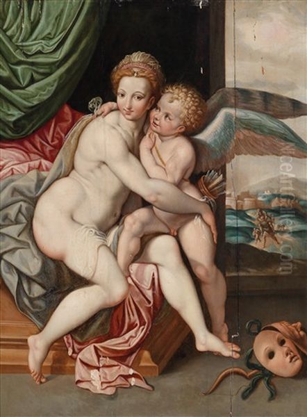 Venus Und Amor Oil Painting by Jacob De Backer