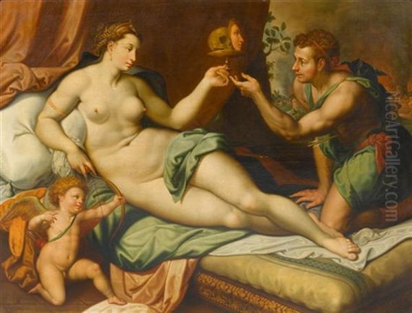 Allegorie Der Liebe Oil Painting by Jacob De Backer