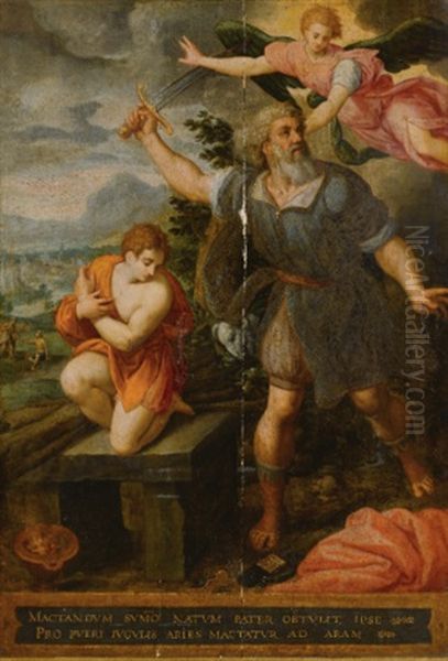 The Sacrifice Of Isaac Oil Painting by Jacob De Backer