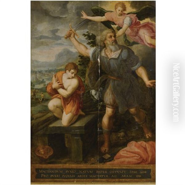 The Sacrifice Of Isaac Oil Painting by Jacob De Backer