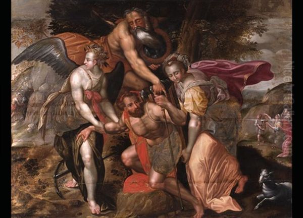 Allegorie Auf Das Leben Der Menschen Oil Painting by Jacob De Backer