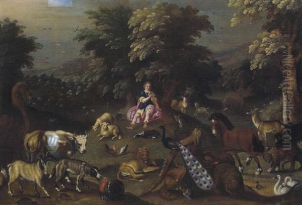 Orpheus Unter Den Tieren Oil Painting by Jacob De Backer