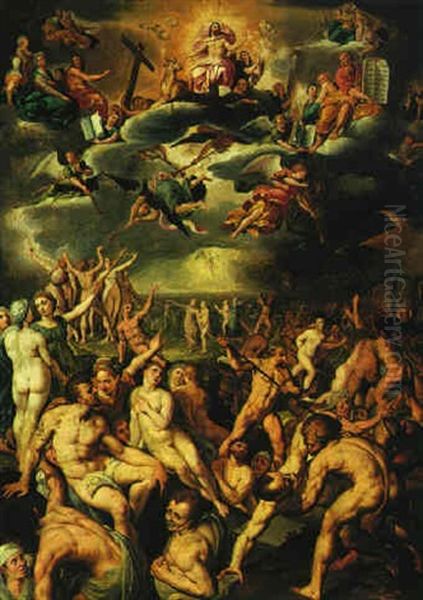 The Last Judgement Oil Painting by Jacob De Backer