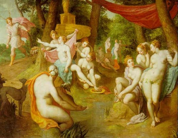 Diana And Actaeon Oil Painting by Jacob De Backer