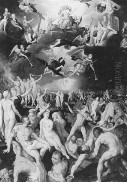 Last Judgement Oil Painting by Jacob De Backer