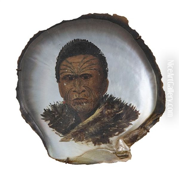 Maori Chief Oil Painting by John Philemon Backhouse