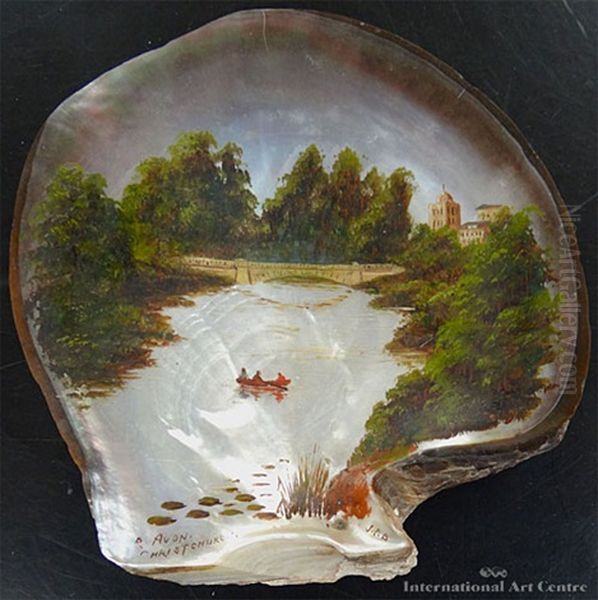 River Avon, Christchurch Oil Painting by John Philemon Backhouse