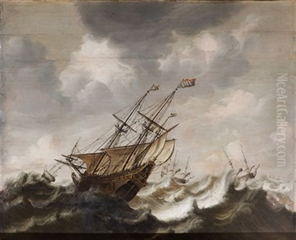 Tempestad Oil Painting by Ludolf Backhuysen the Elder