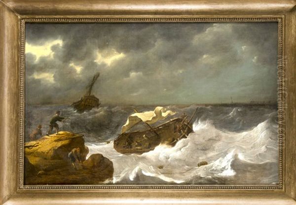 Schiffbruch Bei Sturmischer See Oil Painting by Ludolf Backhuysen the Elder