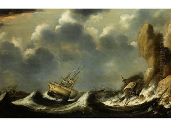 Grosses Seestuck Oil Painting by Ludolf Backhuysen the Elder